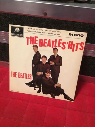 The Beatles Hits Love Me Do Rare Picture Sleeve Ep Import Parlophone Mono 7” 45
