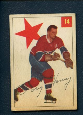 1954 - 55 Parkhurst Hockey 14 Doug Harvey - Vgex Canadiens (sloth55) Setbreak