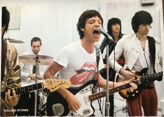Mick Jagger And The Rolling Stones Rare Italian Import Concert Poster