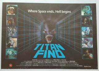 Rare Titan Find Uk Video Shop Movie Poster 1985 Horror Cult
