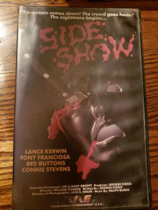 Side Show Vhs Clamshell Sid & Marty Krofft Lance Kerwin Horror 1981 Rare Tapes