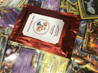 Fire Red Pokemon Card Fat Mystery Pack with Ultra Rare or Foil Rares (B) 3