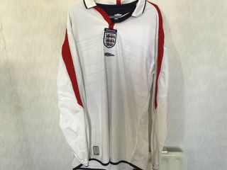 Rare Long Sleeved England Home Shirt Size Xl