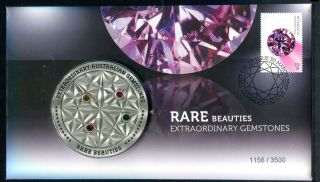 2017 Rare Beauties Extraordinary Gemstones Fdc/pnc With Medallion 1156/3500