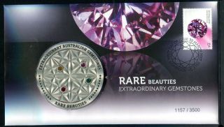 2017 Rare Beauties Extraordinary Gemstones Fdc/pnc With Medallion 1157/3500