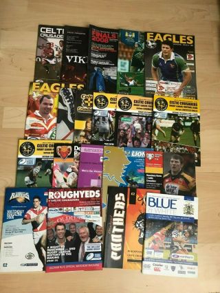Celtic Crusaders - 20 Home And Away Programmes - Very Rare