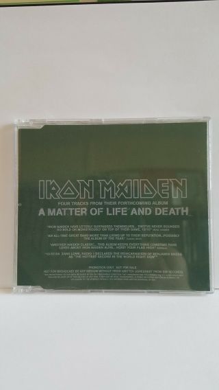 Rare Uk Cd Dj Promo Of A Matter Of Life & Death By Iron Maiden
