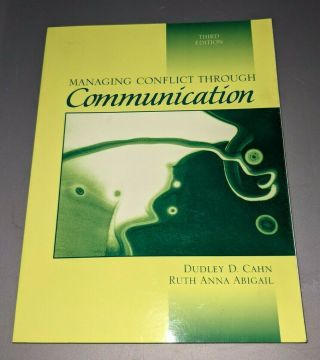 Managing Conflict Through Communication [3rd Edition] Textbook Book College Rare