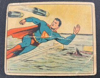 1940 Rare Vintage Superman Card Gum Racing The Shells 40 Set Break