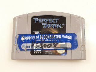 Nintendo N64 Perfect Dark - Rare Blockbuster Video Exclusive Authentic Game
