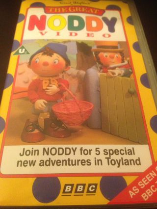 The Great Noddy Video Video Vhs Toyland Rare Animated Cartoon Enid Blyton Bbc Tv