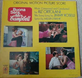 Buona Sera Mrs Campbell Soundtrack Vinyl Lp - Riz Ortolani - Uas 5192 - Rare
