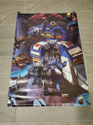 Transformers Poster Dinobots G1 27 " X 39.  5 " - Rare 2002