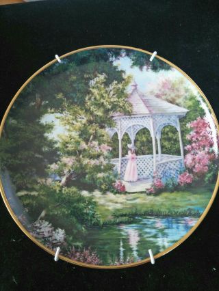 Franklin Rare Vintage Limited Edition Collectors Plate Secluded Garden Viol