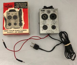 Vintage Home Tv And Radio Tube Tester Checker With Box (very Rare)