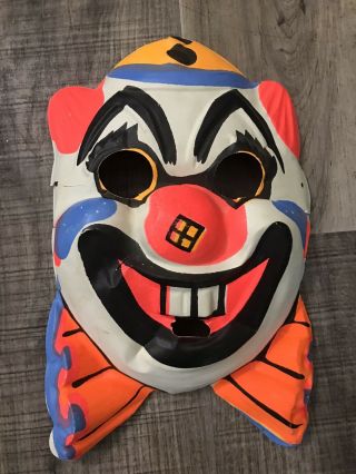 Vintage Ben Cooper Halloween Mask Evil Creepy Clown 1960s Rare It Scary Antique
