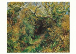 Art Postcard Artists Signed Paint Renoir Landscape In South Of France 1890 Rare