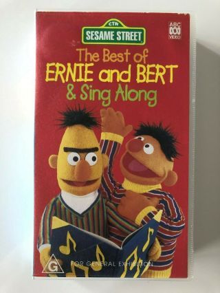 Sesame Street The Best Of Ernie And Bert & Sing Along Rare Pal Vhs Video