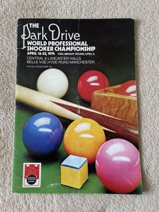 Park Drive 1974 World Snooker Championship Programme - Rare