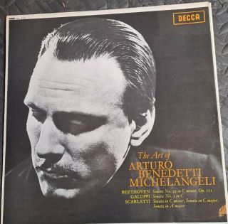The Art Of Arturo Benedetti Michelangeli Piano Uk Decca Stereo Sxl 6181 Rare Lp