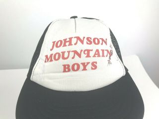 Rare Vintage Johnson Mountain Boys Trucker Hat Snapback Autographed ? 1980s Cap