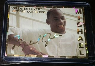 Michael Jordan - Rare Commemorative Retirement Edition Basketball Card 1993