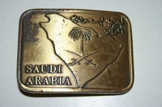Vintage Saudi Arabia Arabic Airlines Collectible Belt Buckle 1970s Rare
