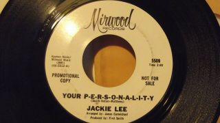 Jackie Lee Your P.  E.  R.  S.  O.  N.  A.  L.  I.  T.  Y/try My Method Rare White Mirwood Demo