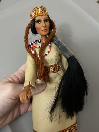 Vintage 1975 Mego Cher Celebrity Doll Long Eyelashes Long Hair & Rare Orig.