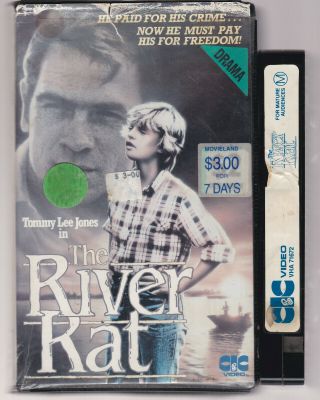 Rare Vhs Video Tape The River Rat Big Box Ex Rental Clam Tommy Lee Jones