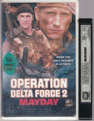 Rare Vhs Operation Delta Force 2 Big Box Ex - Rental Video Tape Video Ezy