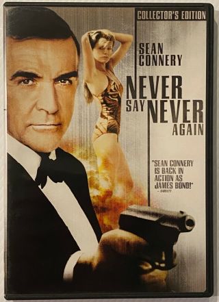 Never Say Never Again James Bond 007 Sean Connery Dvd 2009 Region 1 Rare Oop