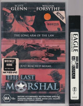 Rare Vhs The Last Marshall Big Box Ex - Rental Video Tape Scott Glenn