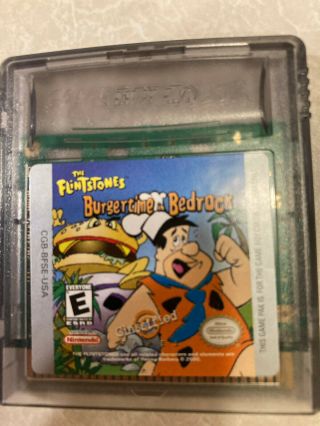 Flintstones: Burgertime In Bedrock Gbc Game Boy Color 2001 Game Only
