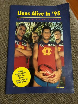 Rare 1995 Fitzroy Football Club Lions Yearbook Boyd,  Johnson,  Pike.