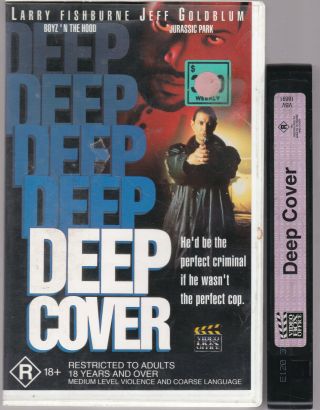 Rare Vhs Deep Cover Big Box Ex - Rental Video Tape Jeff Goldblum