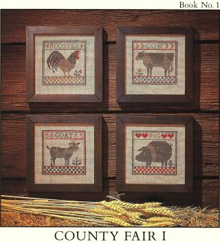 Prairie Schooler Country Fair I 4 Cross Stitch Charts/leaflet 1 Rare