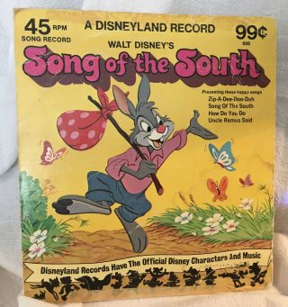 Disneyland Records Walt Disney Song Of The South Rare Collectible 45 Rpm Record