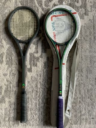 2 Vintage Dunlop Max 500 Gs Squash Racquets - Graphite Injection - England Rare