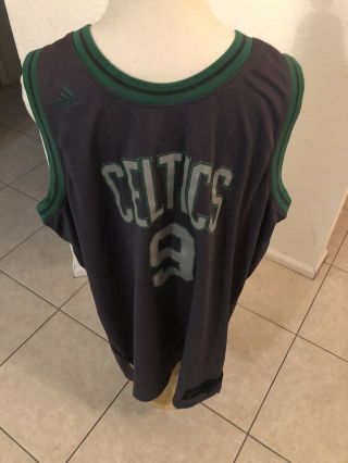 Adidas Boston Celtics Rondo 9 Grey Green Sewn Rare Jersey Sz Xl