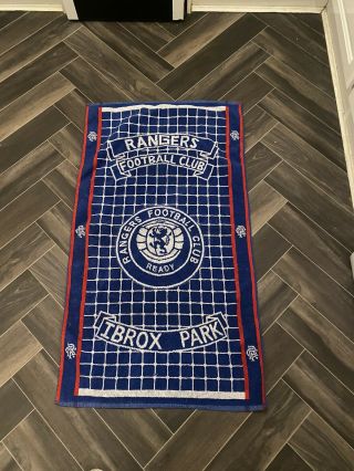 Rare Vintage Glasgow Rangers Football Bath Towel