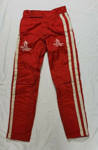 Vintage Boys Bmx Made In Lufkin,  Texas Pants Size 26 Red White Stripes Rare