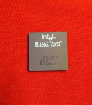 Intel 486dx2 - 66 A80486dx2 - 66 Sx750 Socket 3 486dx2 66 Mhz ✅ Rare Collectible