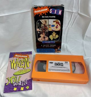 Nickelodeon Snick Volume 1 (1993) Orange Vhs Nick Snicks Friendship,  Rare
