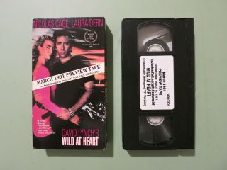 Wild At Heart - Screener Promo Vhs / David Lynch / Nicolas Cage / Rare / Htf