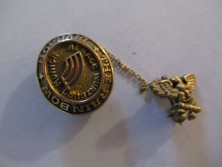 Wwii Lapel Pin Rare 10k Gf,  Wwii The Rainbow Division Alsace Munich Wurzburg