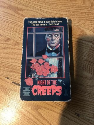Night Of The Creeps Vhs Horror Cult Gore Rare Oop Sov Zombie
