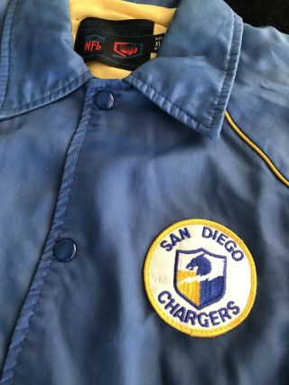 Vintage 1970’s San Diego Chargers Patch Jacket Windbreaker Boy’s Xl 18 - 20 Rare