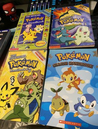 The Official Pokemon Handbook Vol 1,  2,  3 And Sinnoh Rare Collectable Books