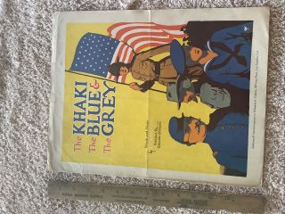 The Khaki The Blue &the Grey 1918 “kaiser High And Dry” By J C Edwards Rare Find